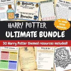 harry potter's ultimate guide to the ultimate hog potters book bundle with text and pictures