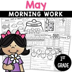 1st Grade Morning Work | May Worksheets by Renee Dooly | TPT