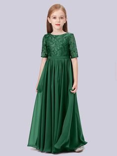 Dark_Green Chiffon Dress With Fitted Bodice And Short Sleeves, Bridesmaid Dress With Pleated Bodice And Short Sleeves, Chiffon Dresses With Pleated Bodice For Banquet, Chiffon Banquet Dress With Pleated Bodice, Banquet Chiffon Dress With Pleated Bodice, Maxi Length Lace Bodice Dress For Banquet, Formal Short Sleeve Dresses With Lace Bodice, Floor-length Bridesmaid Dress With Pleated Bodice, Short Sleeve Lace Top