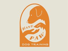 the logo for hand and paw dog training