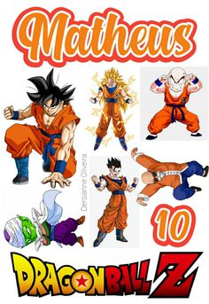 the dragon ball z characters are depicted in this poster