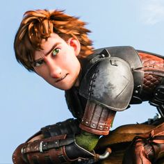 an animated image of a young man in armor