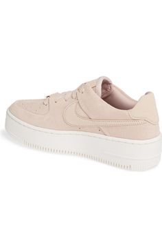 Nike Air Force 1 Sage Low Platform Sneaker (Women) | Nordstrom Nike Low-top Platform Sneakers With Gum Sole, Nike Platform Sneakers With Gum Sole For Streetwear, Nike High-top Platform Sneakers With Gum Sole, Nike High-top Platform Sneakers, Nike Platform Sneakers For Streetwear With Cushioned Footbed, Nike Platform Sneakers For Streetwear With Comfortable Footbed, Nike Platform Sneakers With Cushioned Footbed For Streetwear, Nike High-top Platform Sneakers With White Sole, Nike Sporty Platform Sneakers With Synthetic Material