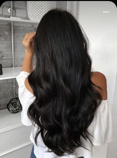 Dark Black Hair, Black Brown Hair, Black Hair Balayage, Jet Black Hair, Black Hair Color