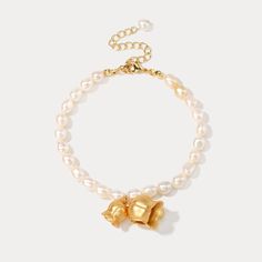 DETAILS Materials: 18K Gold on Brass, Freshwater Pearl Measurements: Length: 17.83"(45.3cm) + Extender: 1.97"(5.0cm) Weight: 5.4g Elegant Flower Bracelets For Formal Occasions, Elegant Gold Beaded Bracelet With Flower Charm, Elegant Adjustable Jewelry With Flower Charm, Gold Pearl Flower Bracelets, Pearl Jewelry With Flower Decoration For Gift, Elegant Rose Gold Bracelets With Flower Charm, Elegant Rose Gold Bracelet With Flower Charm, Delicate Floral Bracelet For Formal Occasions, Elegant Flower Bracelets