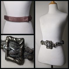 "Vintage 70s 80s Artisan Carolyn Tanner Silver Lurex Braided Rope Belt  This vintage artisan belt is a timeless piece from the 70s and 80s. The striking silver lurex braided rope is the perfect touch of elegance for any wardrobe. Hand-crafted with meticulous attention to detail, this belt is a luxurious statement piece. Vintage 70s 80s Artisan Carolyn Tanner Silver Lurex Braided Rope Belt details: Made of a braided beads and robe in a metallic silver and grays and adorned with a statement engrav Vintage Adjustable Belt For Party, Adjustable Vintage Party Belt, Vintage Silver Embroidered Belt, Rope Belt, Braided Belt, Braided Rope, The 70s, Jewelry Inspo, Vintage 70s