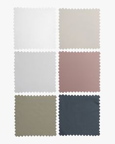 four different shades of white, grey and pink