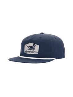 Our new Pintail Patch mid profile, structured snap back Trucker hat. Decorated right here in the USA. Embroidered patch and mid profile hat creates a sharp, confident look. Hat is adjustable. A True Struttin Cotton original. We promise that you will love this cap. Adjustable Six-panel Hat With Embroidered Patch, Navy Snapback Hat With Flat Brim And Logo Patch, Navy Curved Bill Hat With Logo Patch, Navy Cotton Snapback Hat With Flat Brim, Navy Cotton Flat Brim Snapback Hat, Cotton Snapback Hat With Embroidered Patch And Flat Brim, Curved Brim Fitted Hat With Logo Patch, Navy Flat Brim Hat With Logo Patch, Embroidered Patch Snapback Hat With Curved Brim