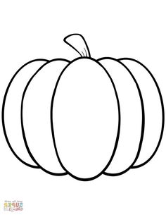 a black and white drawing of a pumpkin on a white background with the outlines