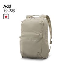 in stock Classic Beige Backpack For On-the-go, Beige Rectangular Bag For Commuting, Classic Softback Bags For On-the-go, Beige Travel Bag With Anti-theft Pocket, Classic Travel Bag With Anti-theft Pocket, Classic Softback Travel Bag, Everyday Softback Bags With Anti-theft Pocket, Classic Everyday Bags With Anti-theft Pocket, Softback Bags With Anti-theft Pocket For On-the-go