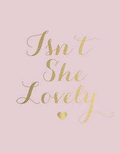 a pink and gold poster with the words i'm not she lovely