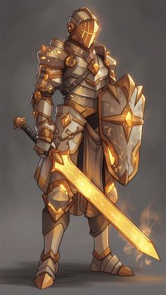 Sci Fi Medieval Character Design, Cool Armor Concepts, Cyberpunk Paladin, Male Armor Design, Warforged Character Art, Warforged Paladin Dnd, Armor Designs Fantasy Art, Dnd Knight Character Design, Knight Armor Art