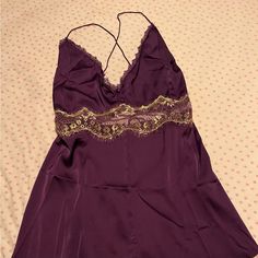 Deep Purple/Plum Color One Piece Lingerie. Sexy, Silky, Lacy New, Never Worn. Price Has Been Reduced To Final Price. Purple Sleepwear With Built-in Bra For Night, Purple Lace Trim Party Sleepwear, Purple Camisole Loungewear, Purple V-neck Party Sleepwear, One Piece Lingerie, Black Babydoll, Purple Plum, Lace Bustier, Lingerie Outfits