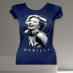 Nwot Marilyn Monroe Graphic T-Shirt Size: Large Color: Blue Marilyn Name Is In Silver Glitter 90's Baby Tees Movies 50's 60's 70's 80's 90's Vintage Hollywood Cali Stars Famous Models Retro Graphic Print Party Tops, Retro Graphic Print Tops For Party, Retro Party Tops With Graphic Print, Retro Cotton Party Tops, Blue Fitted T-shirt For Party, Vintage Graphic Print Party Tops, Retro Fitted Blue Tops, Vintage Short Sleeve Party T-shirt, Vintage Cotton T-shirt For Party