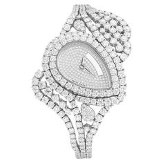 Watch in white gold 18kt set with 478 diamonds 20.22 cts on case dial and bracelet quartz movement. We do not guarantee the functioning of this watch. Swiss Watch, Diamond Watch, Swiss Watches, Quartz Movement, Jewellery And Watches, Wrist Watch, Jewelry Accessories, Diamonds, White Gold