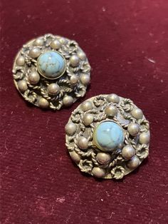 Vintage clip earrings white metal with central spiders web turquoise stones Vintage Clip Earrings, Vintage Clip, Turquoise Earrings, White Metal, Turquoise Stone, Clip On Earrings, Turquoise, Etsy Uk