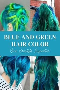 While this color aesthetic is not for everyonethe hair color has been super popular this year and there are so many ways to execute it and wear itWhether you love the look of the blue and green highlightsthe ombre style or pastel colors of green and blueall of these hairstyles are bound to make everyone’s head turn. Blue Hair With Green Highlights, Green Blue Ombre Hair, Blue Hair Green Highlights, Half Green Half Blue Hair, Short Curly Hair Colour Ideas, Blue To Green Ombre Hair, Turquoise And Green Hair, Blue And Green Hair Ideas, Teal Hair Color Turquoise