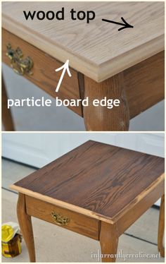 how to make a wood top side table with two drawers and one drawer on the bottom