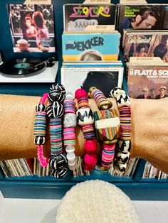 The Twine & Twig Single Stack is designed using globally sourced beads. They can be worn individually or stacked up. Made with authentic African metal. Fits wrist size 7".