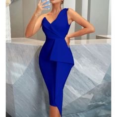 Blue Dress Outfits, Bodycon Party Dress, Business Formal Dress, Coachella Dress, Blue Party Dress, Party Dresses Online, Formal Dresses Gowns, Vestidos Vintage, Bodycon Dress Parties