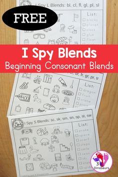 i spy blends for beginning and ending sounds with the words'i spy blends '