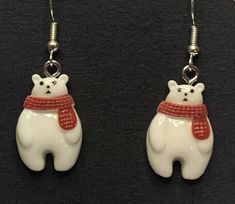 Polar Bear Earrings, Awesome Earrings, Bear Earrings, Holiday Earring, Fashion Jewelry Earrings, Christmas Earrings, Polar Bear, Fashion Watches, Jewelry Watches