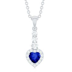 Product Details This stunning drop pendant features a brilliant heart shape blue sapphire gemstone surrounded with a Diamond halo, elegantly suspended from a delicate Diamond-studded bail. The vibrant hue of the sapphire contrasts beautifully with the sparkling Diamond stones, creating a piece that exudes sophistication and charm. Perfect for any occasion, this blue sapphire heart pendant is sure to become a cherished addition to any jewelry collection. Product Information SKU SHP-PENDANT0822101 Blue Sapphire Jewelry For Valentine's Day, Blue Sapphire Heart Pendant Necklace, Blue Sapphire Heart Pendant Necklaces, Sapphire Diamond Heart Cut Necklace, Heart Cut Sapphire Necklaces, Blue Diamond Heart Pendant Jewelry, Sapphire Heart Cut Jewelry With Brilliant Cut, Blue Heart Pendant Necklace With Diamond Accents, Blue Heart Cut Diamond Jewelry