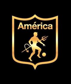 an american soccer logo with a man holding a ball and a tennis racquet