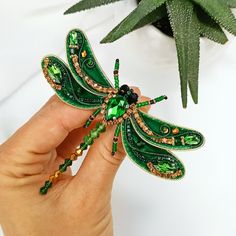 Emerald Dragonfly Handmade Brooch Large Dragonfly Pin Velvet - Etsy Ukraine Dragonfly Brooch Jewelry As A Gift, Dragonfly Brooch Jewelry Gift, Dragonfly Brooch Jewelry For Gift, Green Butterfly Brooch Jewelry, Unique Handmade Green Brooches, Unique Green Brooches As Gifts, Unique Green Brooch For Gift, Unique Green Brooches For Gifts, Handmade Green Dragonfly Jewelry