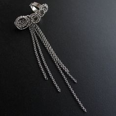 "✈️ Free DHL Express shipping to USA, EU countries & Canada - delivery in just 2 days! Totally handmade 925 solid sterling silver chain ear cuff. Available in 24K yellow gold, plain silver or 18K rose gold finish. No piercing required. Price is for a single piece. Base metal is 925 solid sterling silver, plated with: - 24K gold (yellow gold finish) or - Rhodium (plain silver finish) or - 18K rose gold (rose gold finish) Please select the ear side & the finish you prefer from the drop dow Elegant Sterling Silver Clip-on Ear Cuff, Silver Clip-on Metal Cartilage Earrings, Silver Nickel-free Ear Cuff For Parties, Nickel-free Silver Cartilage Earrings For Party, Silver Metal Ear Climbers For Party, Elegant Silver Single Ear Cuff, Silver Sterling Silver Ear Cuff For Party, Silver Clip-on Ear Cuff For Party, Elegant Sterling Silver Ear Cuff For Party