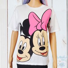 Nwt Mickey Mouse & Minnie Disney Women's White Short Sleeve Crew Neck T-Shirt Minnie & Mickey Mouse Is Lookin' Soo Cute On This Graphic Tee!! Utterly Adorable, Wear The Love! Color: White With Minnie & Mickey Mouse Graphic Short Sleeve T-Shirt Brand: Disney 100% Cotton Care Instructions: Machine Wash Cold, Tumble Dry Low Country Of Origin: Imported 100% Authentic Guaranteed Item Is Going To Be Shipped Same To 1 Business Day White Mickey Mouse T-shirt, Disney White Top With Letter Print, White Minnie Mouse Graphic Tee, White Tops With Disney Character Print, White Cartoon Print Top For Disney Fan Events, Fun Mickey Mouse T-shirt, Casual White Minnie Mouse Top, White Tops With Character Print For Disney Fans, White Tops With Character Print For Disney Fan Events