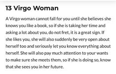 a poem written in black and white with the words'13 virgo woman '