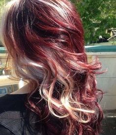 Red And Blonde Hair, Red And Blonde, Red Hair With Blonde Highlights, Red Blonde Hair, Colourful Hair, Hair Streaks, Dyed Hair Inspiration, Coloring Ideas