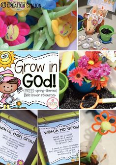 a collage of pictures with flowers, plants and other things to do in god