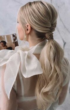 Wedding Ponytail Hairstyles, Wedding Ponytail, Low Ponytail Hairstyles, Elegant Ponytail, High Ponytail Hairstyles, Ponytail Updo, Braided Ponytail Hairstyles, A Ponytail, Hair Ponytail Styles