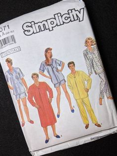 Short Pajamas, Creative Circle, Willy Wonka, Simplicity Sewing Patterns, Simplicity Patterns, Pajama Top, Night Shirt, Pajama Shorts, Western Fashion