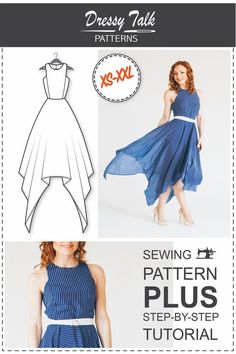 the sewing pattern for this dress is easy to sew