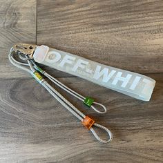 Barely Used Off White Clasp Style Keychain/Lanyard/Wristlet. Comes With Both Original High Tension Cable Wires. White Industrial, Keychain Lanyard, High Tension, White Accessories, Lanyard, Color White, Cable, Mens Accessories, Off White