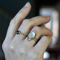 This versatile ring is a stacking must-have. It makes a frame to highlight anything that you stack it with. The solid 14k yellow gold band measures 1.3mm thick, and the half moon circle is approximately 15mm wide at the widest point and 9mm tall. I forge each ring individually, made to order in US rings sizes. This is not gold filled metal, it's solid 14k gold, recycled and refined in the U.S. in an environmental-award-winning plant. If you are at all unsure of the ring size, please purchase thi Modern 14k Yellow Gold Moonstone Ring, Stackable 14k Yellow Gold Moonstone Ring, Gold Stackable Open Moonstone Ring, Gold Moonstone Stackable Open Ring, 14k Gold Stackable Moonstone Open Ring, Minimalist Stackable Moonstone Ring In 14k Gold, Delicate 14k Gold Stackable Moonstone Ring, Minimalist Stackable 14k Gold Moonstone Ring, Modern Stackable Moonstone Ring For Anniversary