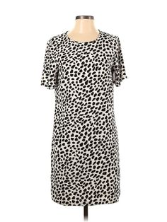 Ann Taylor Casual Dress Size: 4 Ivory Dresses - used. 100% POLYESTER, Shift, Crew Neck, Animal Print, Short, Short Sleeve | Ann Taylor Casual Dress - Shift: Ivory Animal Print Dresses - Used - Size 4 Ivory Dresses, Print Dresses, Animal Print Dresses, Casual Dresses For Women, Ann Taylor, Print Dress, Casual Dress, Casual Dresses, Animal Print