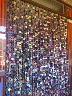 the curtain is made out of many circles