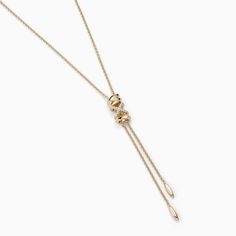 This Iconic X Lariat Necklace invites you to uncover your inner treasures through its bold and iconic design, making a definitive statement of discovery and self-expression. Accent diamonds: 0.05+ ctw, VS2+/F+ Setting: Prongs setting Pendant dimensions: 72 x 6 mm approx. Chain Type: Ovale Trace Closure: Lobster clasp Luxury Yellow Gold Pendant Lariat Necklace, Luxury Lariat Necklace With Detachable Pendant, Rose Gold Lariat Necklace With Adjustable Chain, Luxury Long Drop Jewelry With Polished Finish, Elegant Rose Gold Lariat Necklace With Clavicle Chain, Elegant Lariat Necklace, Tarnish Resistant, Elegant Tarnish Resistant Lariat Necklace, Elegant Lariat Necklace With Detachable Pendant Gift, Luxury Lariat Necklace With Adjustable Chain