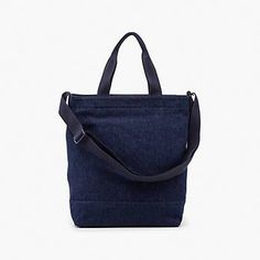 Icon Tote Bag - Blue | Levi's® US Everyday Double Handle Shoulder Bag With Reinforced Handles, Daily Use Tote Shoulder Bag With Reinforced Handles, Everyday Bags With Reinforced Double Handles, Modern Bags With Reinforced Handles For Everyday Use, Everyday Shoulder Bag With Double Reinforced Handles, Modern Bag With Reinforced Handles For Everyday Use, Practical Tote Shoulder Bag With Reinforced Handles, Functional Cotton Bag With Double Handle, Functional Double Handle Cotton Bag