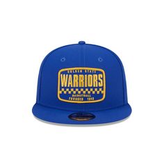 The Golden State Warriors 2024 Rally Drive 9FIFTY Snapback features an embroidered Warriors patch at the front panels with a team logo at the right-wear side, a gray undervisor, and a snapback closure at the rear. Fitted Hat With Team Logo For Sports Events, College Snapback Hat With Embroidered Logo And Curved Bill, Collegiate Fitted Baseball Cap With Logo Patch, Collegiate Flat Bill Trucker Hat For Streetwear, Throwback Snapback Baseball Cap For College, Team-colored Snapback Hat For Sports Events, Team-colored Snapback Fitted Hat For Sports Events, Collegiate Trucker Hat With Embroidered Logo And Flat Brim, Collegiate Snapback Trucker Hat With Embroidered Logo