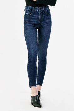 image of a female model wearing a OLIVIA SUPER HIGH RISE ANKLE SKINNY JEANS WEST POINT DEAR JOHN DENIM Mid-rise Jeans With Zipper Closure For Fall, High Rise Medium Wash Jeans With Zipper Closure, High Rise Jeans With Zipper Closure In Medium Wash, High Rise Jeans With Zipper In Medium Wash, Medium Wash High-rise Jeans With Zipper, High Rise Jeans With Medium Wash And Zipper, Denim Blue Mid-rise Jeans With Zipper Closure, Mid-rise Denim Blue Jeans With Zipper Closure, Dark Wash Bottoms With Zipper Closure For Fall