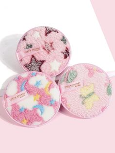 MAANGE 3pcs Makeup Remover Puff,Soft And Skin Friendly Face Towel,Cleanning Tools Easy Carrying For Travel,Skincare,Room Decor,Home Decor,Bedroom Decor,Bathroom,Christmas Gifts,Bathroom Decor,Travel,Travel Stuff,Wedding,Christmas Party,Mom Gifts,Home,Room,House Decor,Christmas Gift,Gifts For Mom,Birthday,Pink Room Decor,Living Room Decor,Bedroom,Gifts For Men,Dad Gifts,Mushroom,New Years,Mom,Accessaries,Gifts For Dad,Friends,Funny Gift Multicolor    Polyester  Face Puff,Cosmetic Remover Puff & Towel   Beauty Tools, size features are:Bust: ,Length: ,Sleeve Length: Shein Makeup, Makeup Remover Pad, Travel Skincare, Pink Room Decor, Facial Cleaning, Makeup Remover Pads, Skin Care Spa, Bedroom Gift, Pink Room