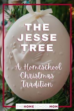 a christmas ornament with the words, the jesus tree at homeschool graduation