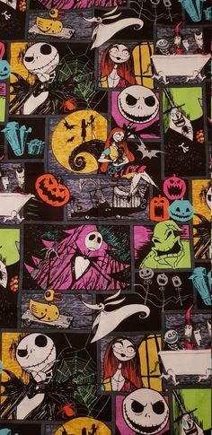 the fabric has been made to look like it's from the movie jack and sally