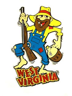 West Virginia Hillbilly with Straw Hat and Moonshine Jug Fridge Magnet This magnet is made from Rubber Magnet measures 2.50 inches wide by 3.50 tall Free Shipping to the United States Moonshine Jug, Season Art, Artistic Ideas, Animated Emoticons, Rock Sculpture, Spooky Art, Three Little Pigs, Seasons Art, Mountain Man