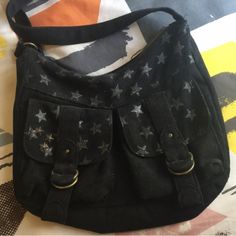 Messanger Bag, Black Crossbody Bag, Grunge Look, Alt Fashion, Black Crossbody